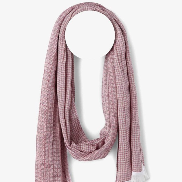 ringed edge wool-blend scarf